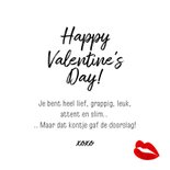 Trendy Valentijnskaart sexy lippen watercolor tekstwolkjes 3