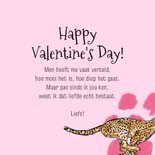 Trendy valentijnskaart 'Wild about you' cheetah  3