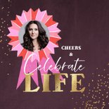 Trendy verjaardagskaart jaartal goud vijftig vaandel  2