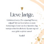 Trendy verjaardagskaart kleurrijk abstract verf goud hart 3