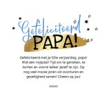 Trendy verjaardagskaart papa van harte illustratie hart 3