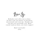 Trendy wenskaart bedankt goud waard foto compliment hartjes 3