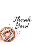 Trendy wenskaart blij met jou donut illustratie waterverf 2