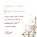 Trouwkaart bloemen in pastel  3