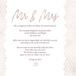 Trouwkaart boeket met roos op honingraatmotief 3