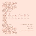 Trouwkaart botanische bloemen stijlvol 2