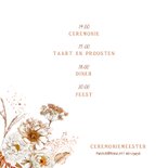 Trouwkaart botanische rozen in herfstkleuren 2