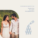 Trouwkaart doodle tekening gedekte tafel diner 2