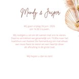 Trouwkaart droogbloemen marmer 3