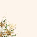 Trouwkaart geregistreerd partnerschap witte lelies goudfolie 2