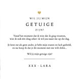 Trouwkaart getuige simpel minimalistisch eenvoudig  3