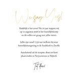 Trouwkaart hart verfstroken goud we say yes 3