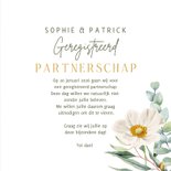 Trouwkaart herfstanemonen geregistreerd partnerschap  3