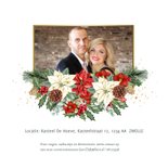 Trouwkaart kerstster met kersttakken 2