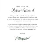 Trouwkaart marmer eucalyptus botanisch stijlvol klassiek 3