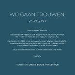 Trouwkaart met 2 vingerafdrukken hart in holografisch folie 3