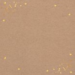 Trouwkaart met foto kraft goud hartjes Achterkant