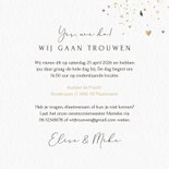 Trouwkaart met illustratie van trouwstoelen 3