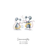 Trouwkaart met muisjes met ringen 2