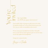 Trouwkaart mr mrs stijlvol minimalistisch goud grafisch 3