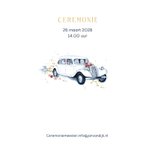 Trouwkaart oldtimer rozen 2