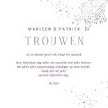 Trouwkaart pluimhortensia eucalyptus zilver 3