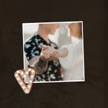 Trouwkaart save the date festival letters met licht  2