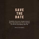 Trouwkaart save the date festival letters met licht  3