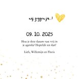 Trouwkaart save the date goud met foto 3