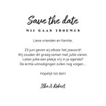 Trouwkaart save the date kraft label vintage 3