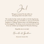 Trouwkaart stijlvol herfst illustratie takje uitnodiging 3