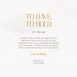 Trouwkaart stijlvol met marmereffect en goudfolie 3