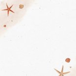 Trouwkaart strand schelpen hout ja hartjes goud waterverf Achterkant