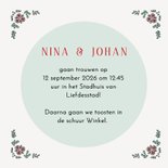 Trouwkaart tractor groen met geel 3