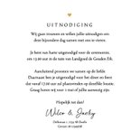 Trouwkaart uitnodiging hart goud romantisch algemeen 3