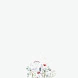 Trouwkaart veldbloemen in mooie kleuren Achterkant