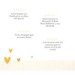 Trouwkaart we do goud met hartjes en pijltje 2