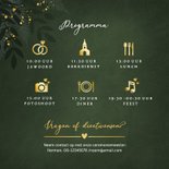 Trouwkaart We Do met goudfolie en jungle bladeren 2