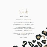 Trouwkaart 'We do' panterprint goudlook met foto 3