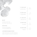 Trouwkaart yes eucalyptustak in zilver 2