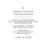 Trouwkaart yes simpel minimalistisch eenvoudig  3