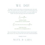 Trouwkaartje met kader van bloemen waterverf zachte kleuren 3