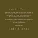 Trouwkaartje minimalistisch groen en roze wij gaan trouwen 3