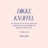 Typografisch sterkte kaartje een dikke knuffel voor jou 3