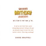 Typografische hippe verjaardagskaart happy birthday to you 3