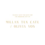 Typografische kaart minimalistische gouden datum 2