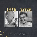 Uitnodiging 1976 met foto's en gouden spetters 2