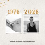 Uitnodiging 1976 met gouden spetters en foto's 2