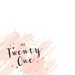 Uitnodiging 21 Diner goudlook hartjes waterverf 2