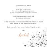 Uitnodiging 21 diner met zwarte verf en gouden typografie 3